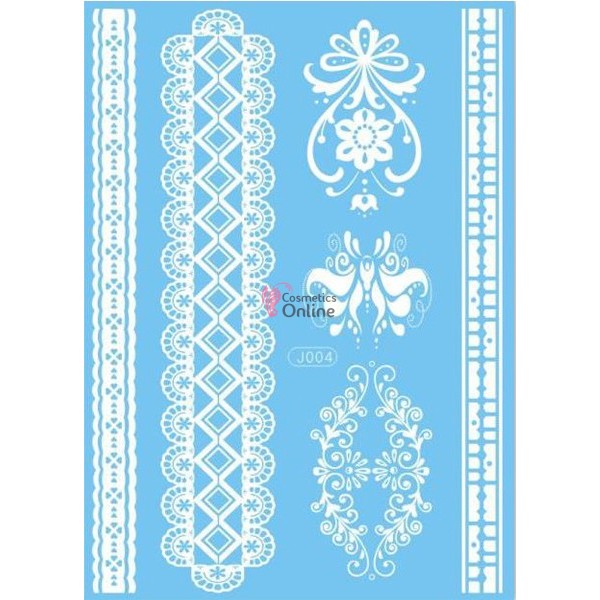 Tatuaje temporare pentru corp HENNA Alb J004